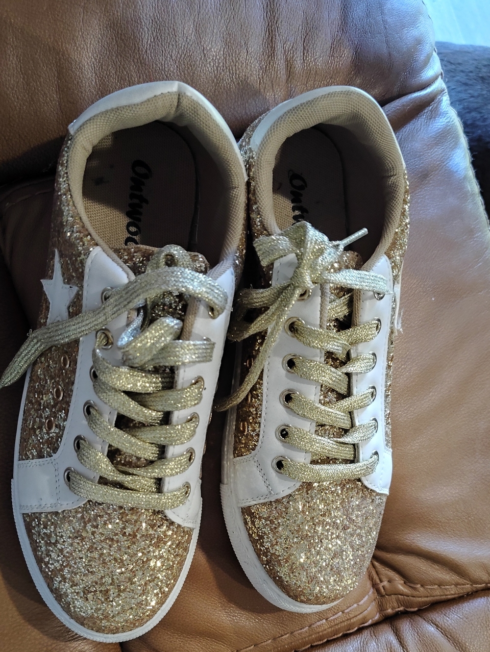 Gold Glitter Women's sneakers size 9